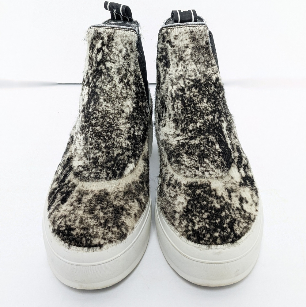 P448 Lucy high top calf hair platform sneakers - Picture 6 of 16